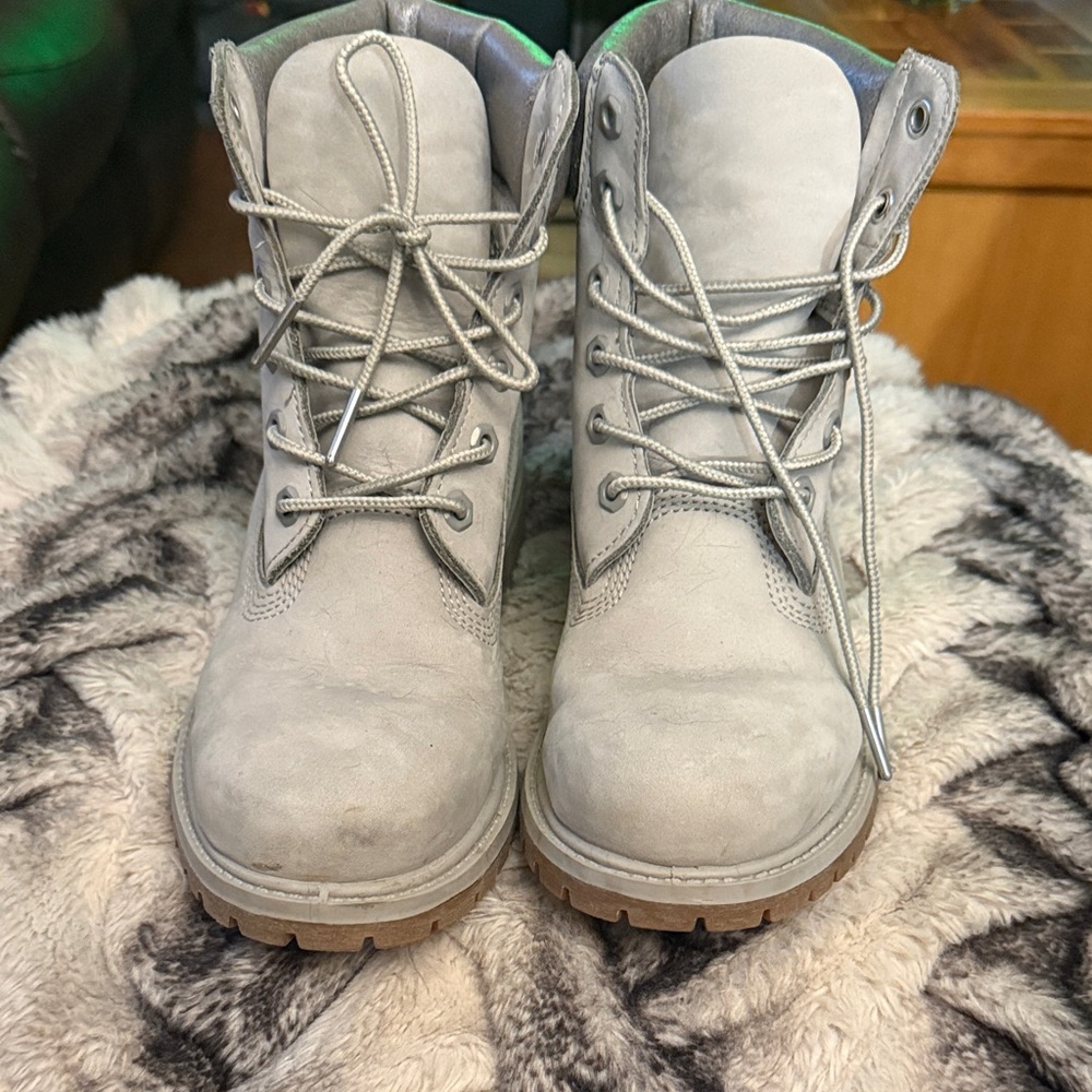 Timberland Women's Light Gray Combat Boots